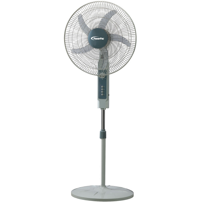 18" Stand Fan – Strong Airflow, Adjustable Tilt & Height, Oscillation, Timer, Durable, Energy-saving, 3-Speed, white, PPFS70
