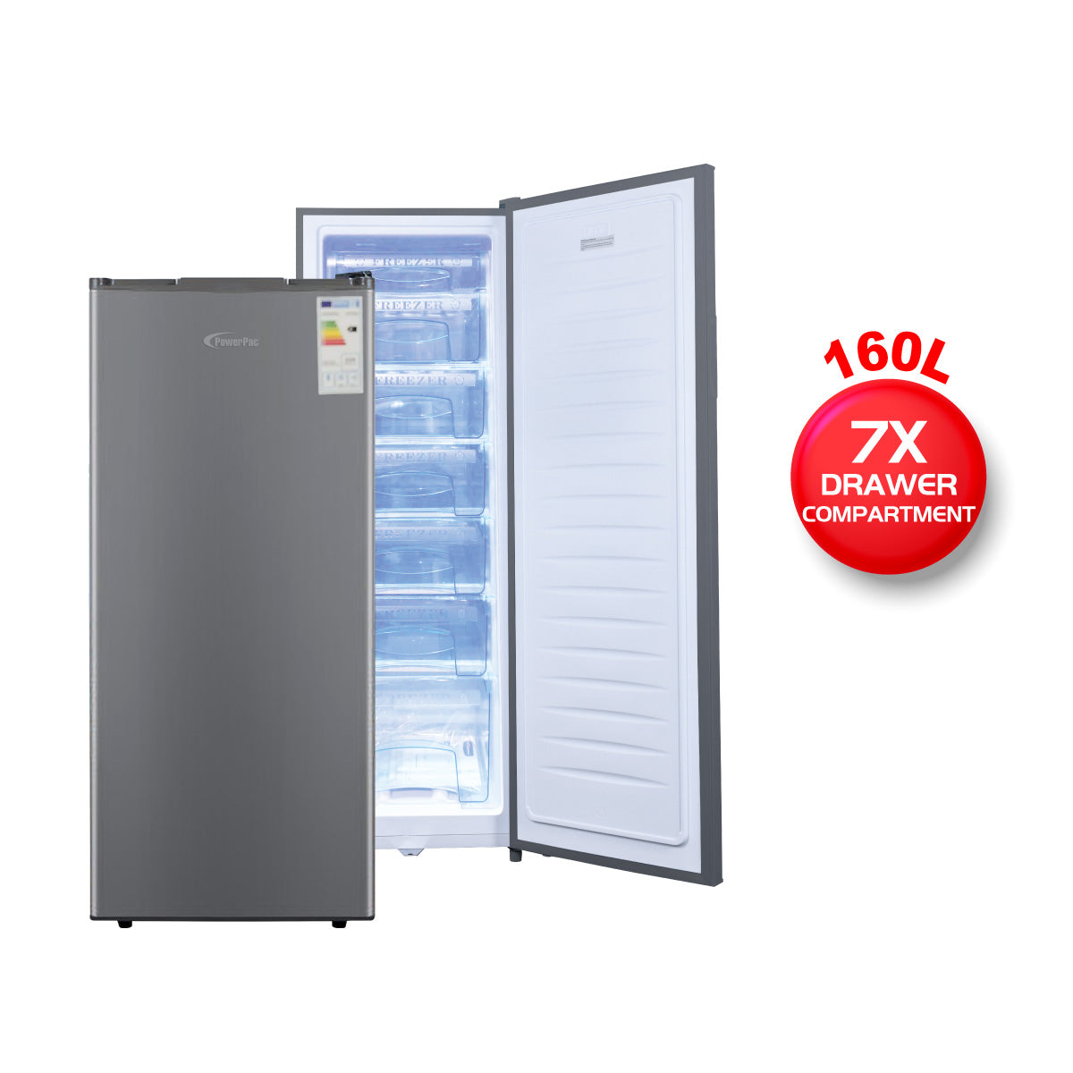 160L Chest Freezer, Upright freezer, Freestanding Freezer 160L (PPFZ160)
