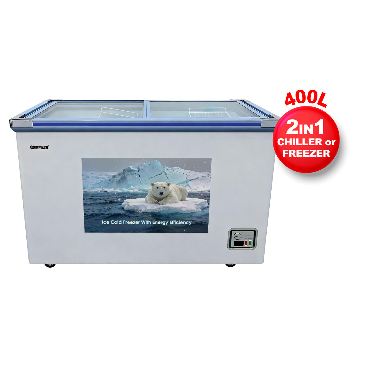 PowerPac 380L Commercial Chest Freezer CFC Free, Chiller & Freezer (PPFZ400)