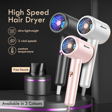 High Speed Hair Dryer, Foldable Hair Dryer, 1300W (PPH1200A) Grey
