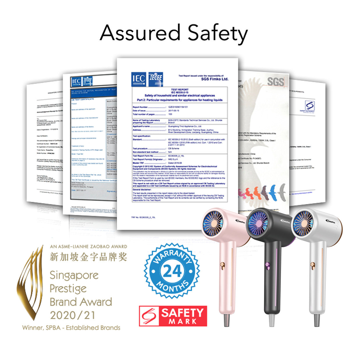 High Speed Hair Dryer, Foldable Hair Dryer, 1300W (PPH1200A) Pink