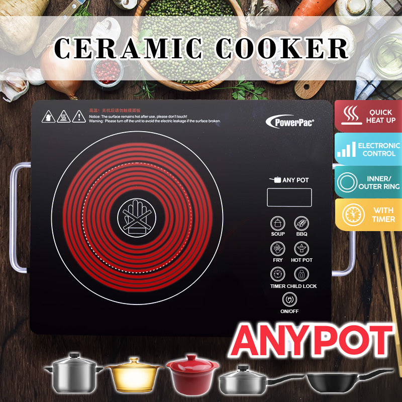 Ceramic Cooker Infrared Cooker (Any Pot) 2000 Watts (PPIC831A)