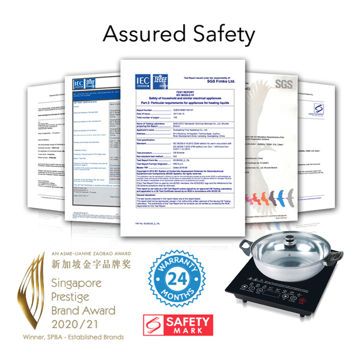 Steamboat Induction Cooker with Stainless Steel Pot (PPIC888A)