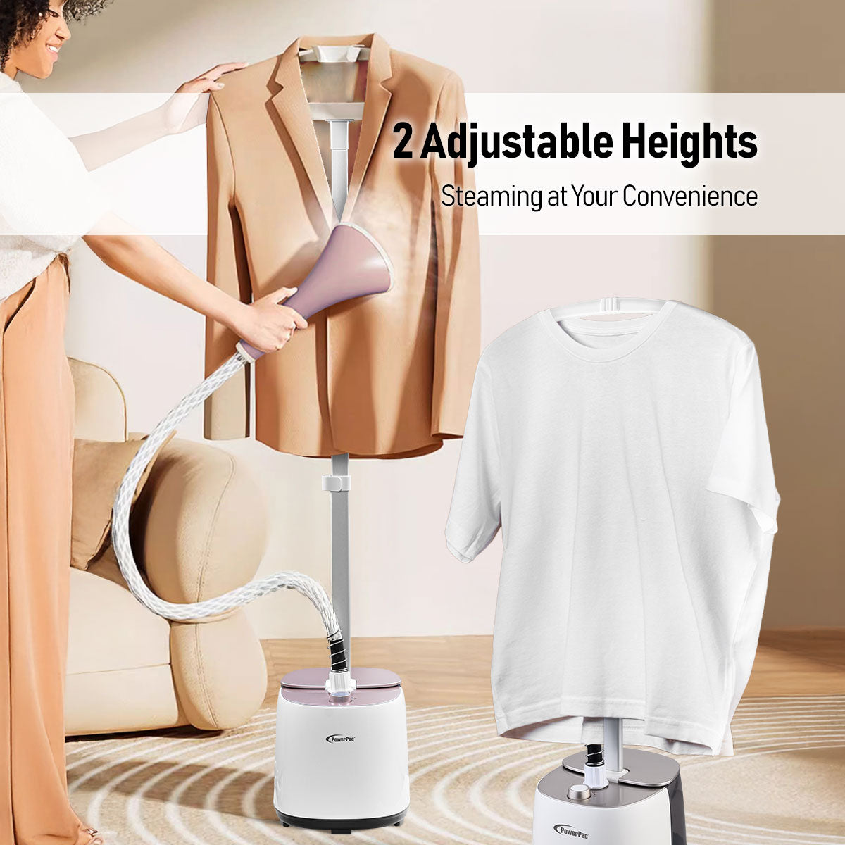 Garment Steamer With 2 Heat Selector 2.8L Water Tank (PPIN619A)