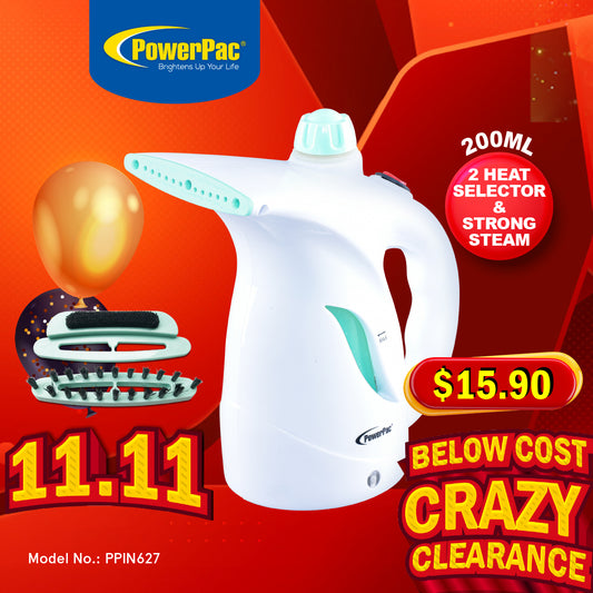 Portable handheld garment steamer (PPIN627)