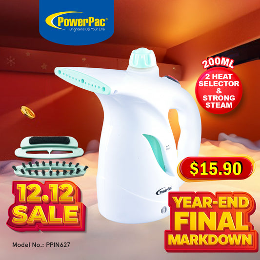 Portable handheld garment steamer (PPIN627)
