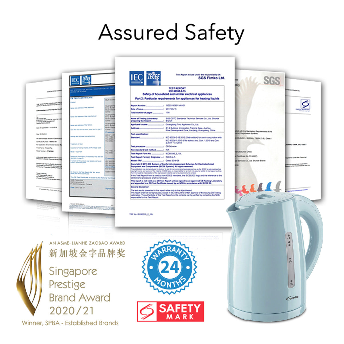 Electric Kettle Jug, Cordless Kettle 1.8L (PPJ2005A)