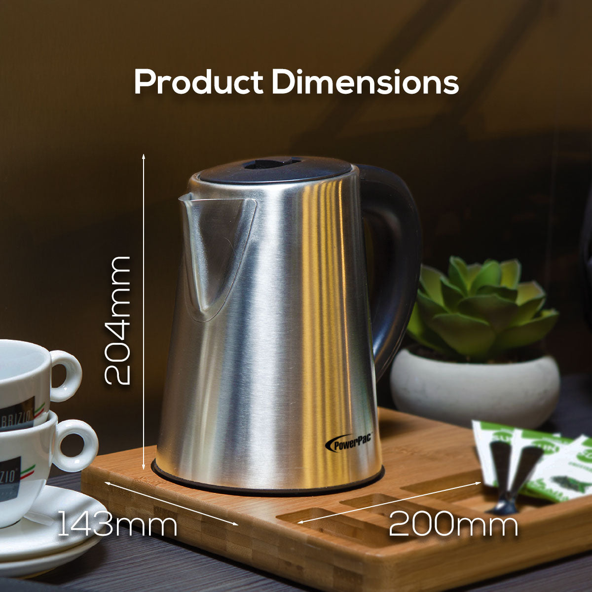 Cordless Kettle Jug Stainless Steel. Cordless Jug 1.0L (PPJ2008)