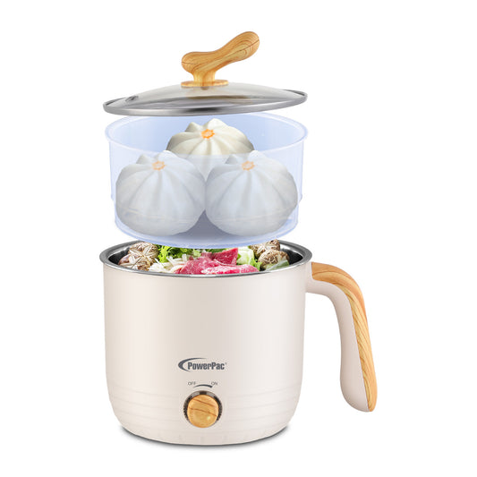 1.2L Stainless Steel Multi Cooker, Steamboat, Steamer (PPJ2012) White