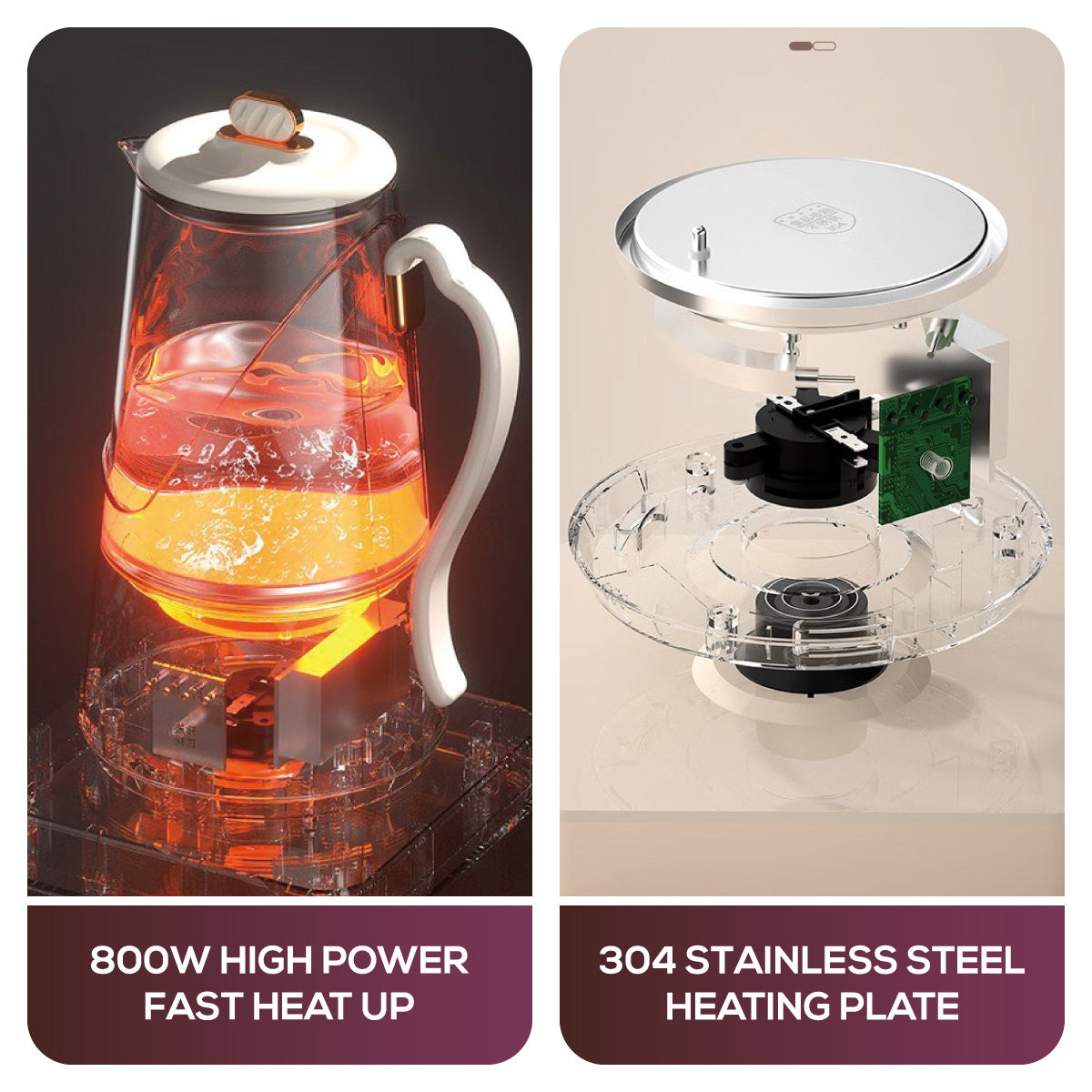 1.5L Digital Kettle Jug, Cordless Kettle Jug with Unbreakable Glass, 4 Temperature Setting (PPJ2031)