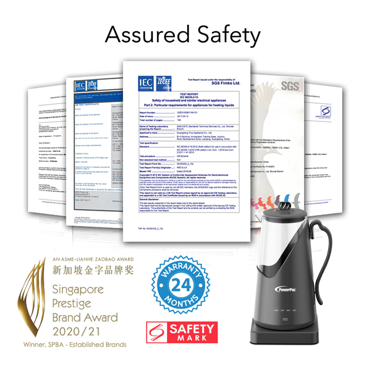 1.5L Digital Kettle Jug, Cordless Kettle Jug with Unbreakable Glass, 4 Temperature Setting (PPJ2031)