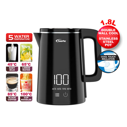 1.8L Digital Kettle Jug, Cordless Kettle Jug with Cool Touch (PPJ2035)