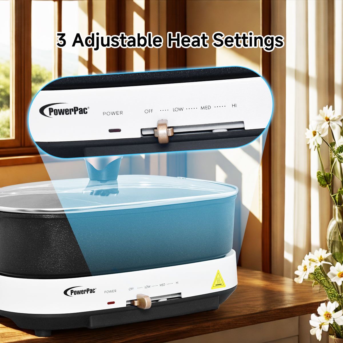 PowerPac Steamboat & Multi Cooker, Hot pot 4.5L with YuanYang Pot (PPMC768)
