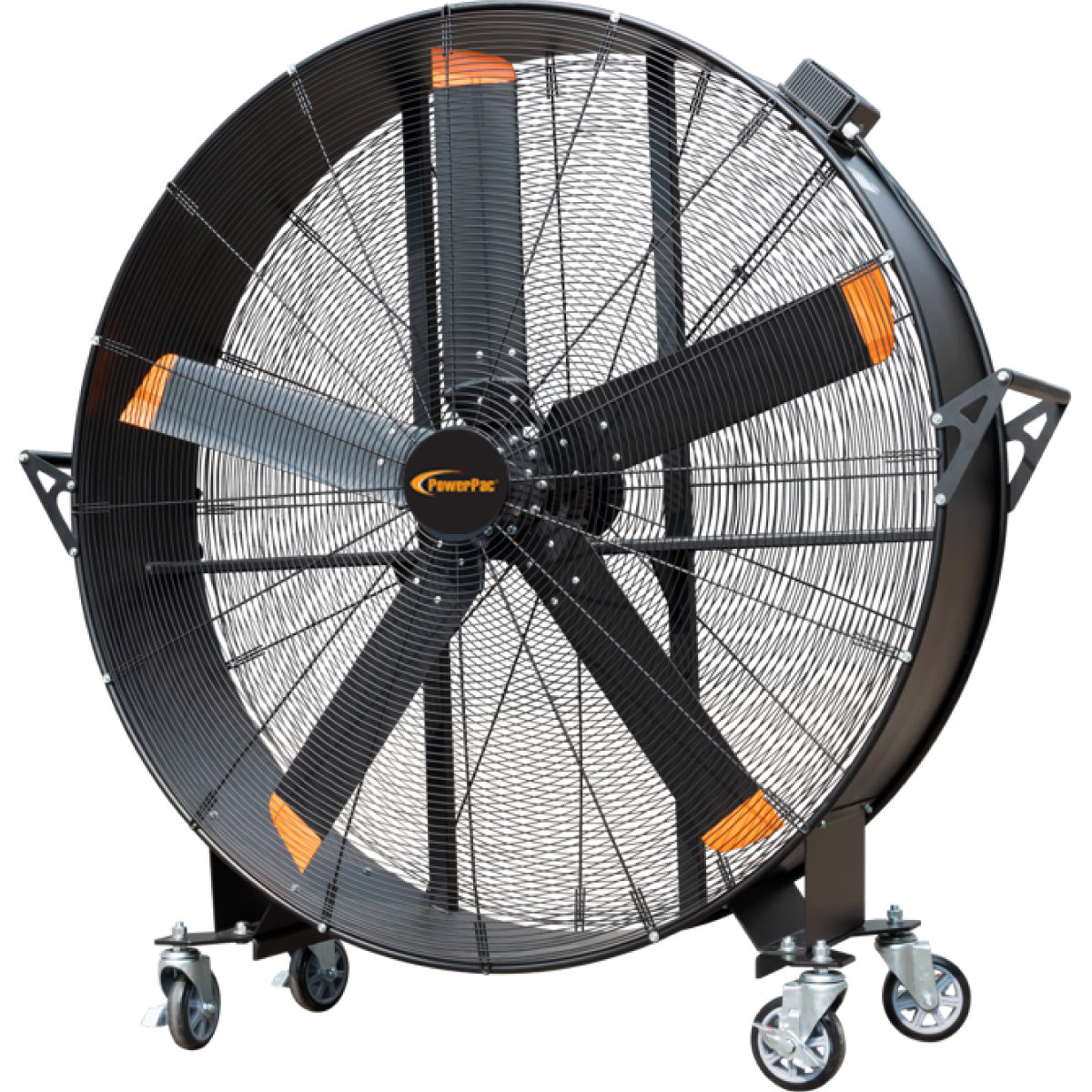 60” Big Industrial Drum Fan – Multi-Speed, 5 Blades, Portable with Wheels, Air Circulator, High Power, PPP5922