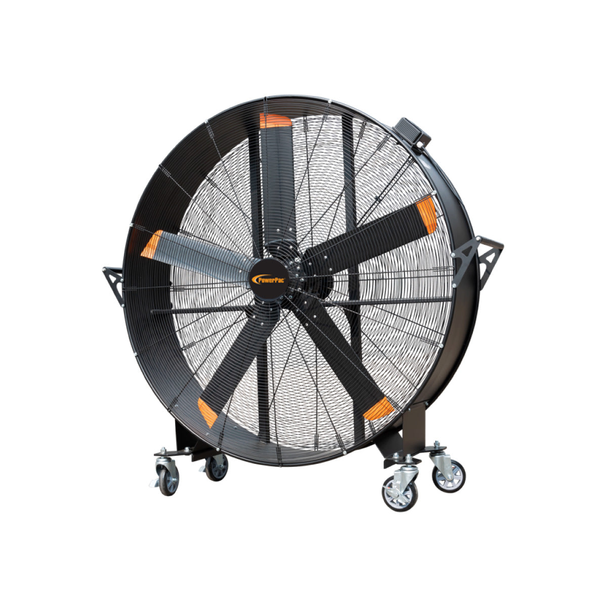 60” Big Industrial Drum Fan – Multi-Speed, 5 Blades, Portable with Wheels, Air Circulator, High Power, PPP5922
