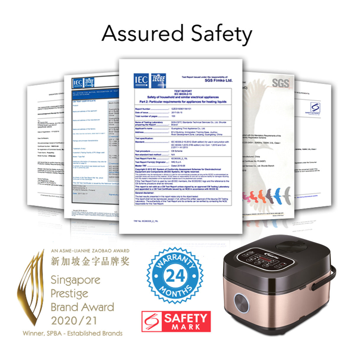 Multi-Purpose Digital Rice Cooker 1.8L with Non-stick Inner Pot (PPRC318)