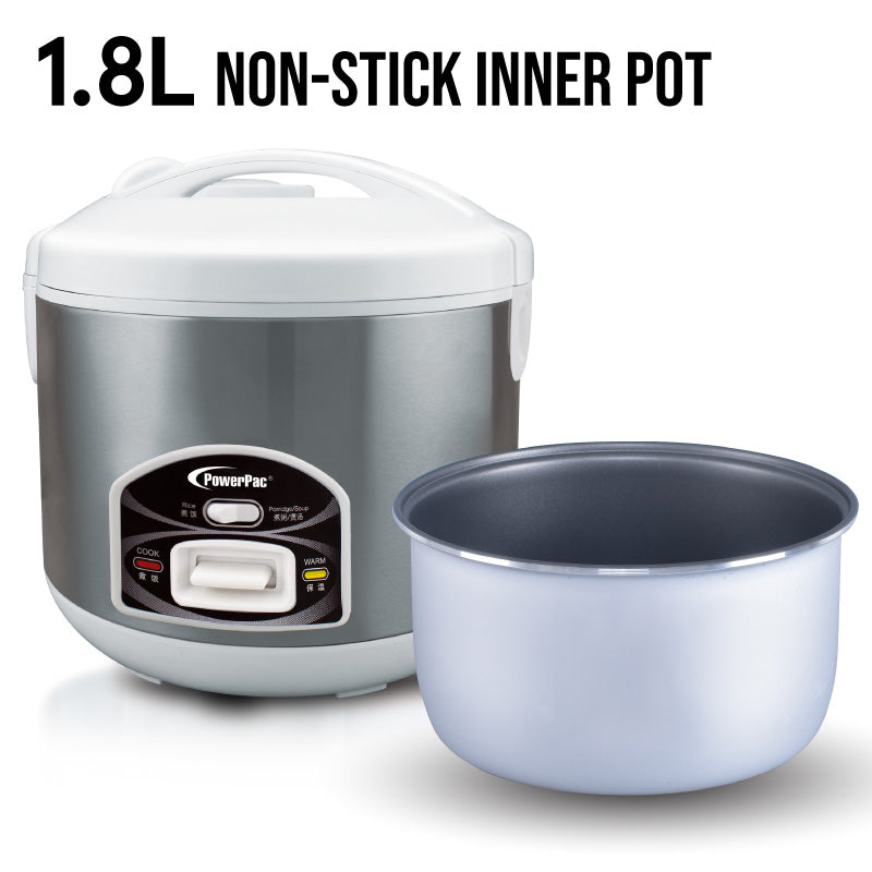 1.8L Rice Cooker with Porridge Function - Non-stick inner pot (PPRC42-Nonstick)