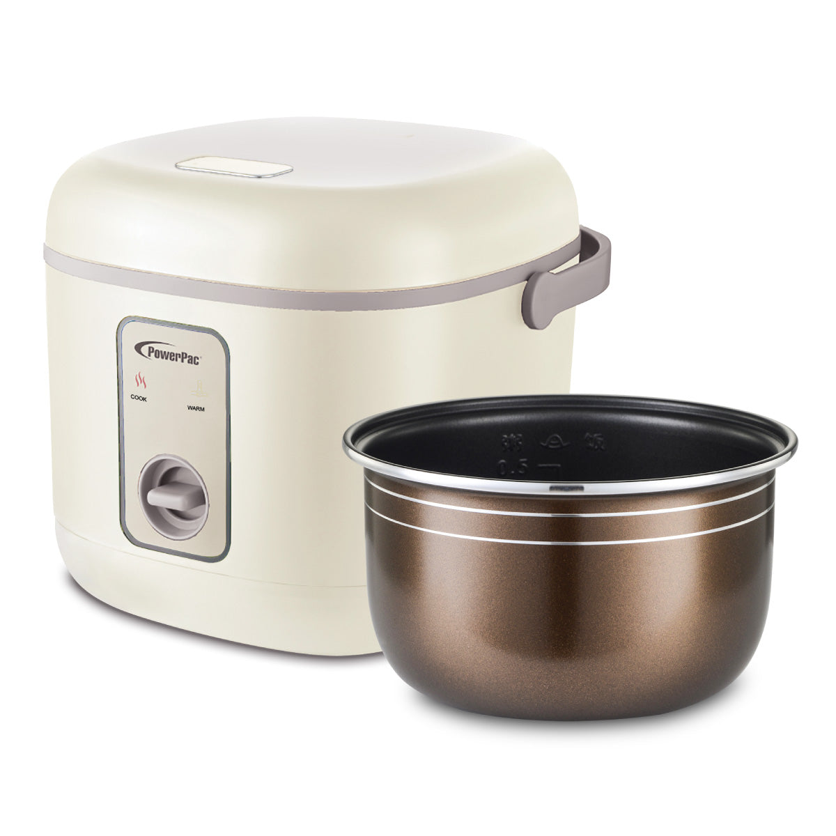 Rice Cooker 0.8L with non-stick Inner Pot (PPRC610) Ivory