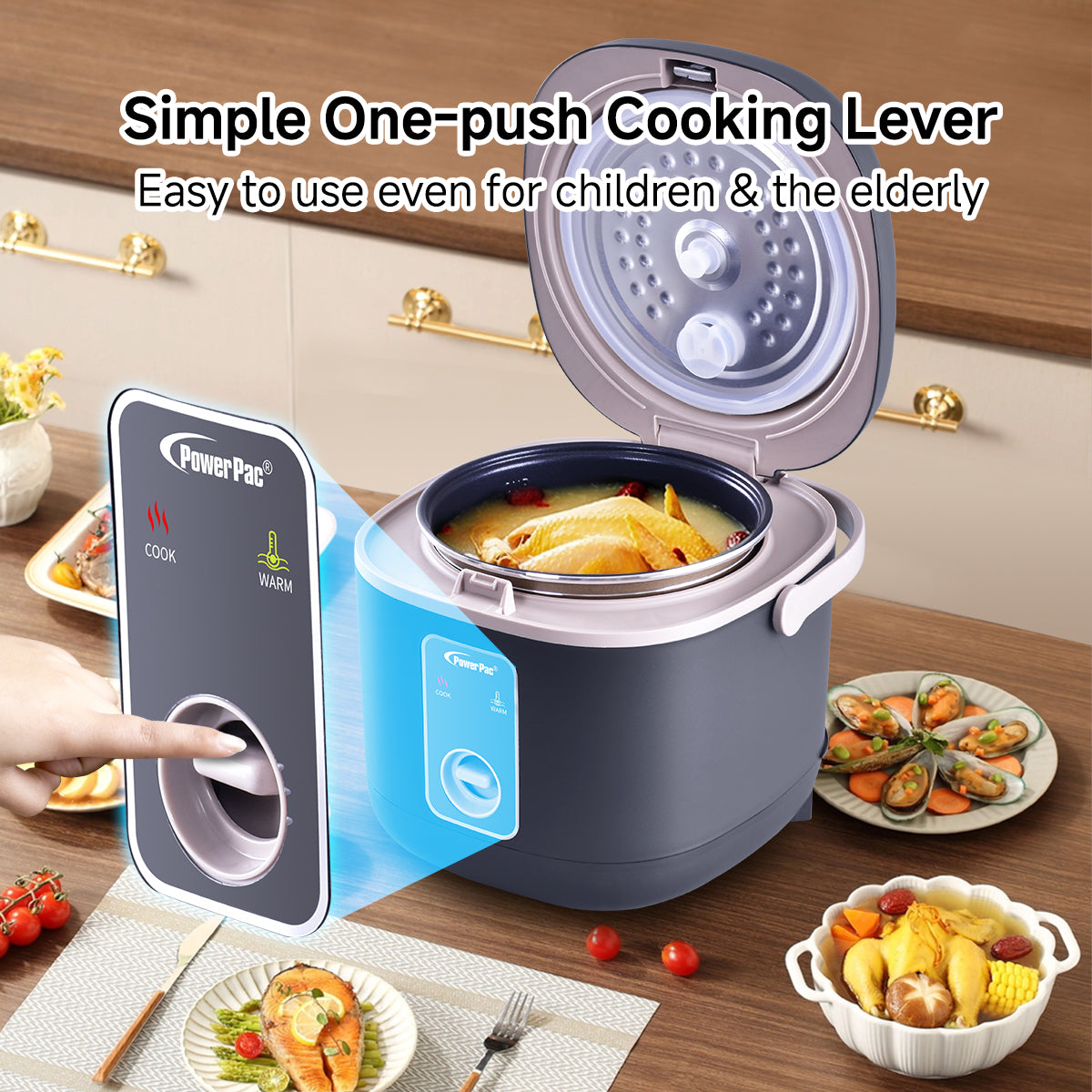Rice Cooker 0.8L with non-stick Inner Pot (PPRC610) Ivory