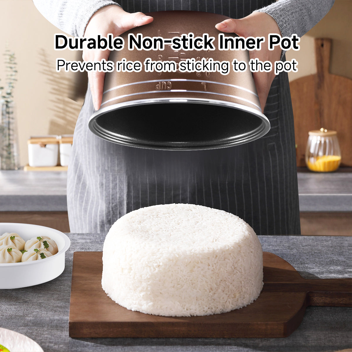 Rice Cooker 0.8L with non-stick Inner Pot (PPRC610) Ivory