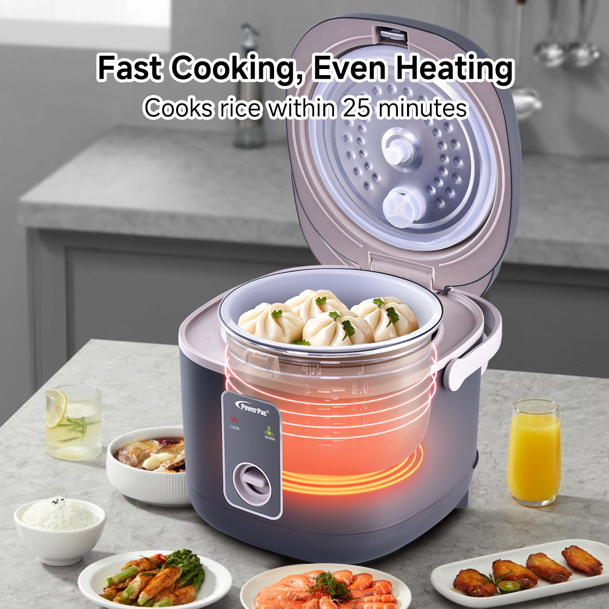 Rice Cooker 0.8L with non-stick Inner Pot (PPRC610) Ivory