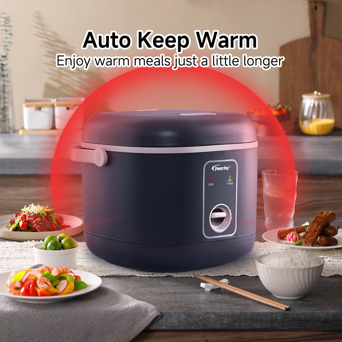 Rice Cooker 0.8L with non-stick Inner Pot (PPRC610) Ivory