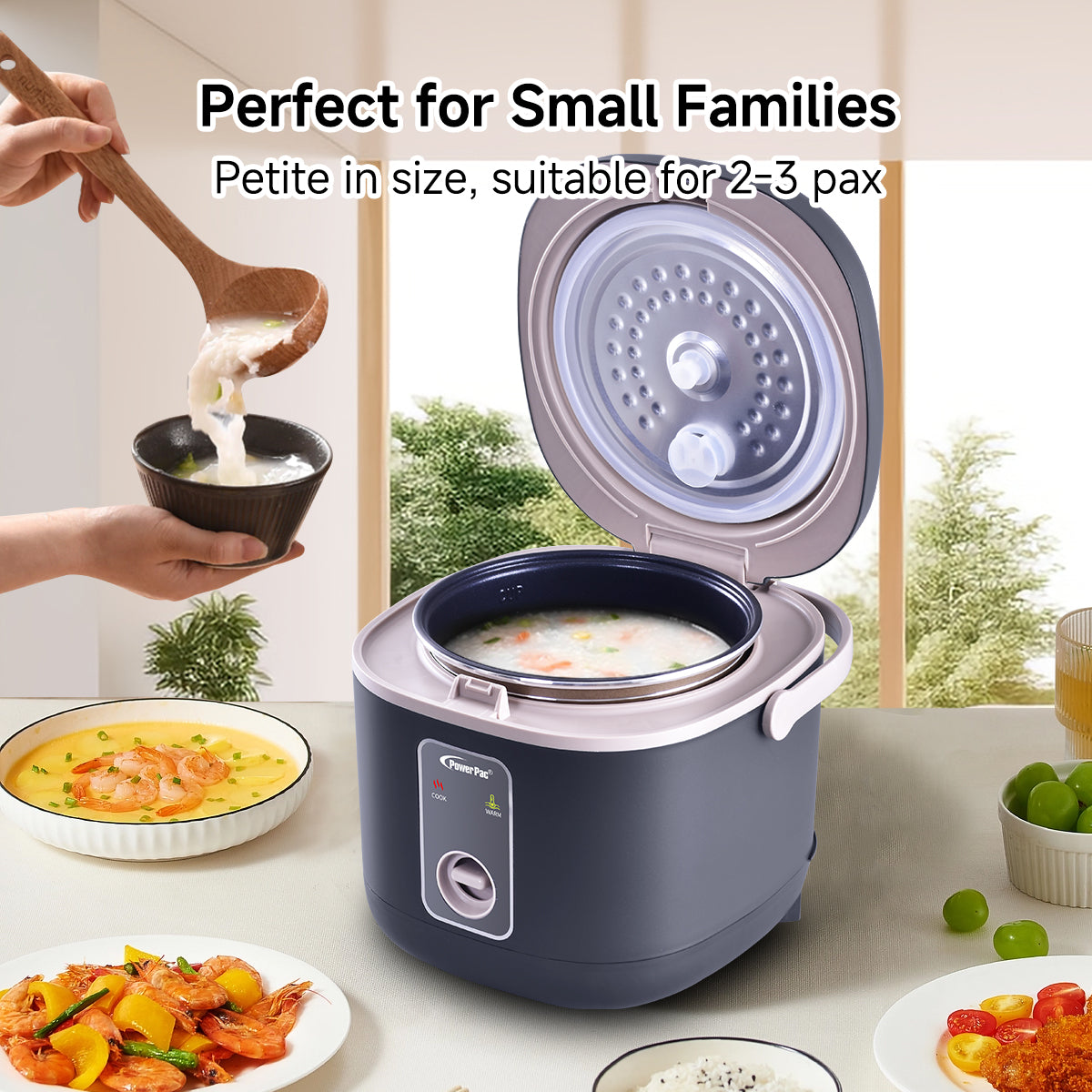 Rice Cooker 0.8L with non-stick Inner Pot (PPRC610) Ivory
