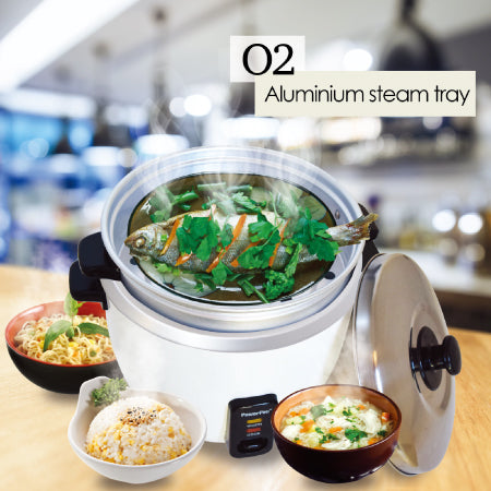 1.8L Rice Cooker with Aluminium Inner Pot and Steamer (PPRC8) Green