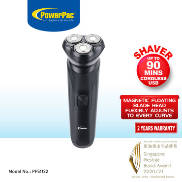 PowerPac Electric Shaver, Rechargeable Shaver for Man (PPS1122)