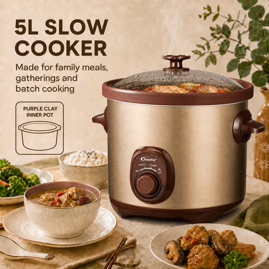 PowerPac 5L Slow Cooker with Ceramic Pot (PPSC50)