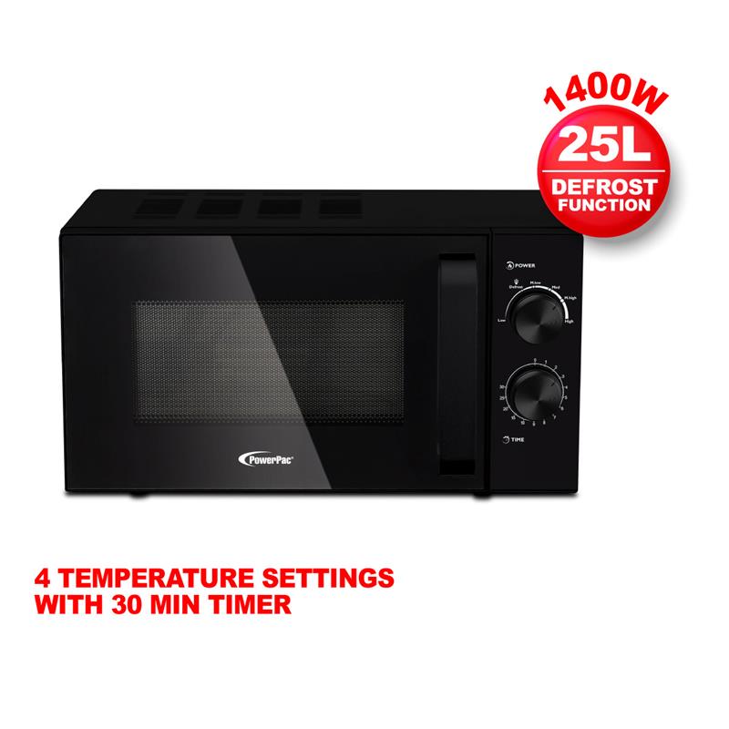 Microwave oven 25L With 4 Power Level and Defrost Function (PPT725BK)