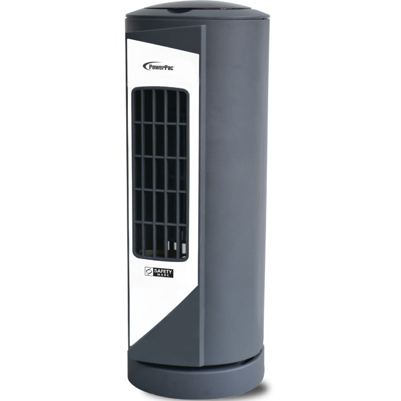 10" Tower Fan – Desk Fan, Oscillation, Portable, Compact, Energy-saving, Thermal protection, 3-Speed, grey, PPTF10