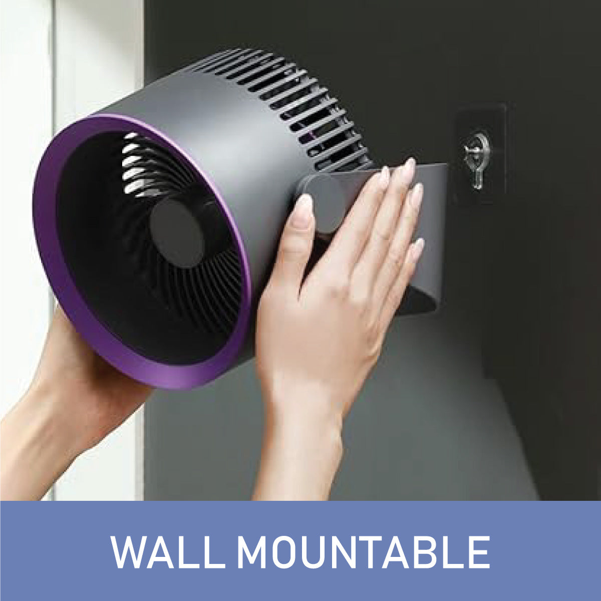 6" Table/Wall Fan – USB, Air Circulator, High Velocity, Adjustable Tilt, Portable, Sturdy, 3-Speed, grey, PPUF224