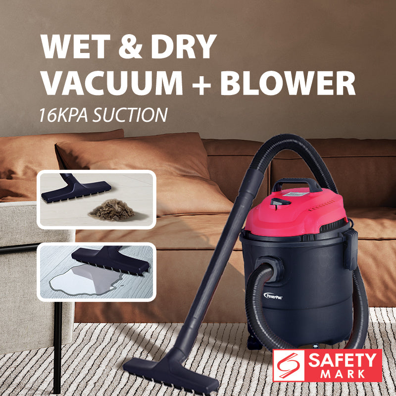 Wet &amp; Dry Bagless Vacuum Cleaner, Vacuum Cleaner with Blower , Vacuum Cleaner With HEPA Filter 16KPa Suction (PPV1300)