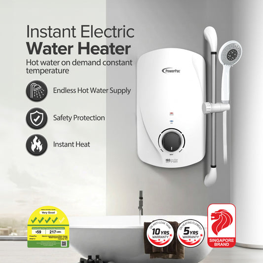 Instant Water Heater with Shower Set, Shower Heater 2.5L/Min, 3300W (PPW717)
