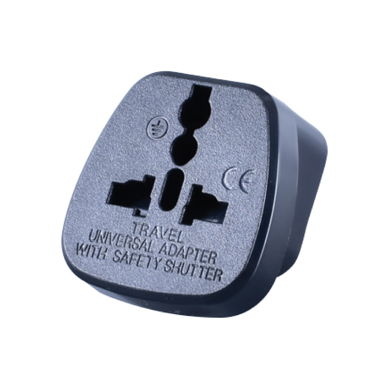 Multi Adapter with 2-Flat-Pin Plug – Multi Sockets, Travel Adapter, PT06BK