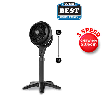 Vornado Energy Smart™ 10in Stand Air Circulator Fan, Vortex Action, Oscillation, 3-Speed (602-AN)