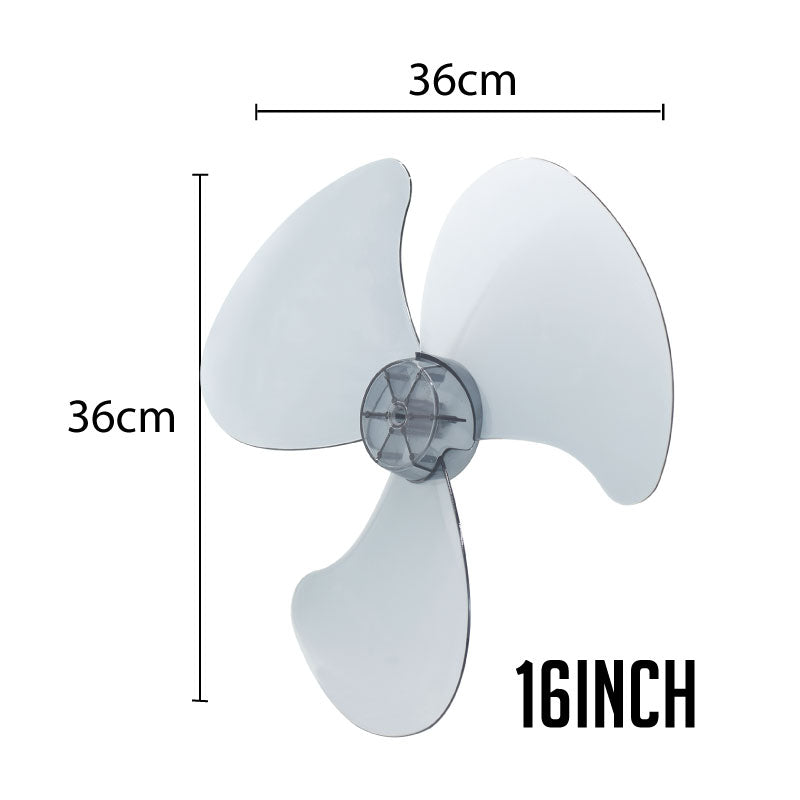 Replacement Fan Blade ABS 12"/16"/18" Desk Fan , Stand Fan, Wall Fan ( FBC12/FBC16/FBC18) - PowerPacSG