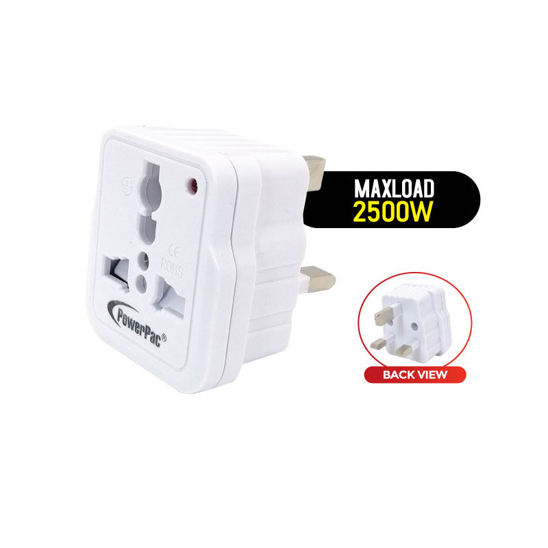 Multi Adapter with 3-Pin Plug – Multi Sockets, Travel Adapter, Neon LED, PP33