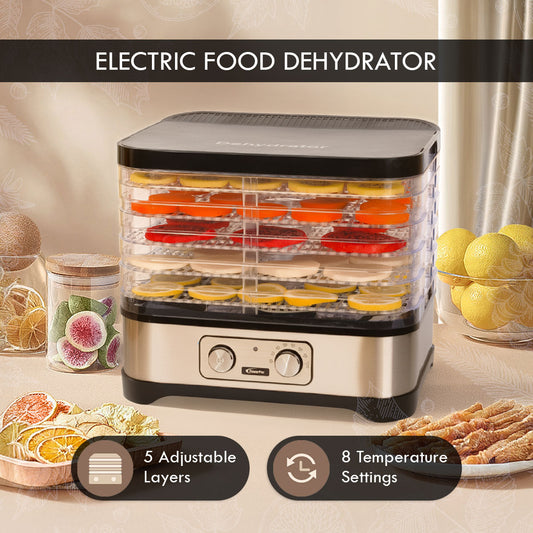 PowerPac Food Dehydrator, Electric Food Dryer Machine for Home Commercial Multi Tier(PPT508)