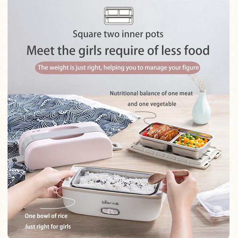 Bear Portable Electric Heating Lunch Box 1.0L Multi Pot (DFH-B10J2) - PowerPacSG