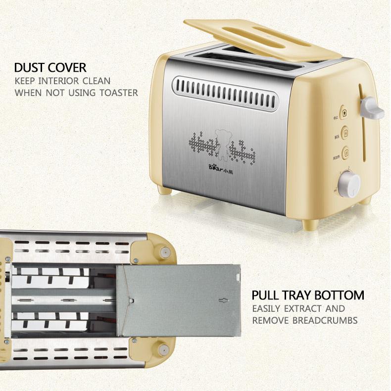 Bear 2 Slice Pop-up Bread Toaster (DSL-A02W1) - PowerPacSG