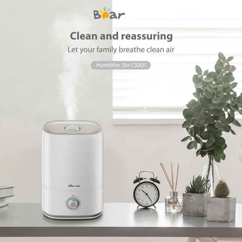 Bear 2 in 1 Humidifier & Water Air Purifier 5L Large Capacity Desktop Dual Purification Aroma Diffuser (JSQ-C50Q1) - PowerPacSG