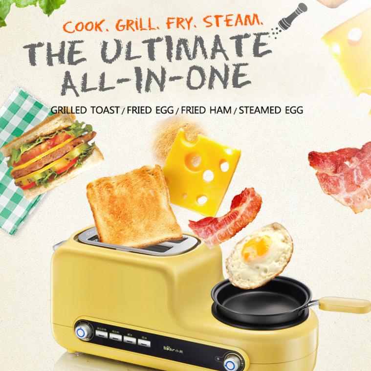 Bear 5in1 Toaster Breakfast Set w non-stick frying Pan (DSL-A02Z1) - PowerPacSG