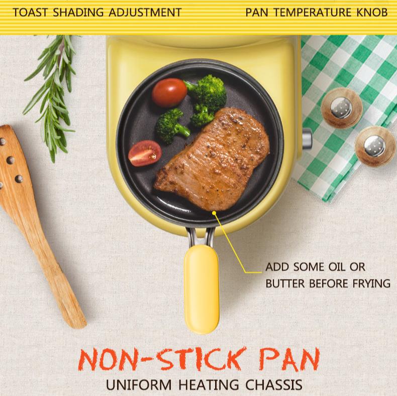 Bear 5in1 Toaster Breakfast Set w non-stick frying Pan (DSL-A02Z1) - PowerPacSG