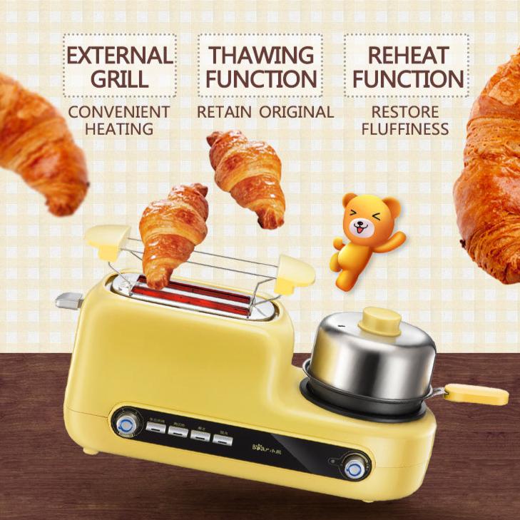 Bear 5in1 Toaster Breakfast Set w non-stick frying Pan (DSL-A02Z1) - PowerPacSG