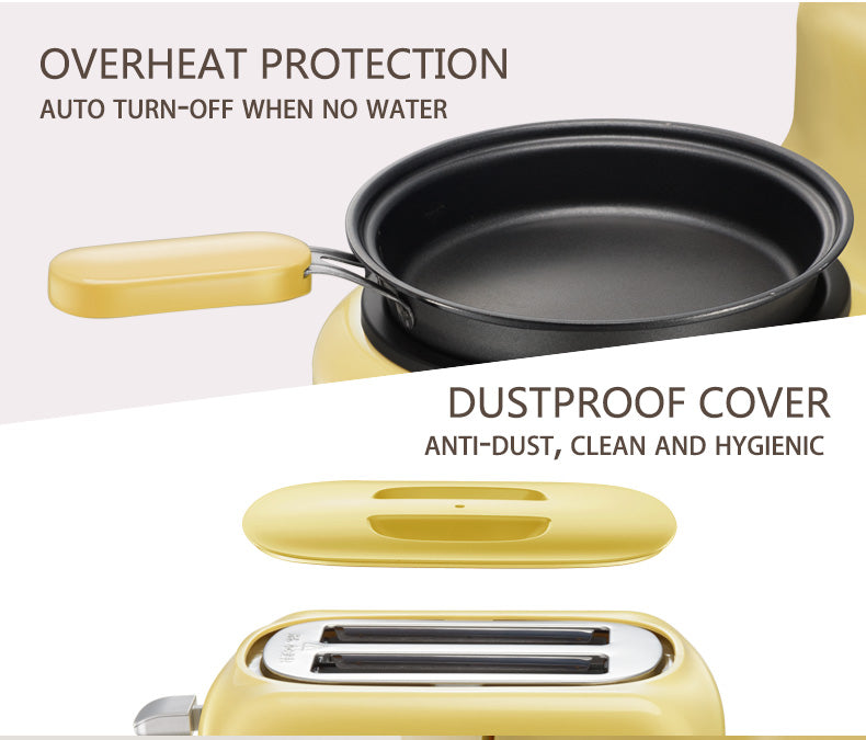 Bear 5in1 Toaster Breakfast Set w non-stick frying Pan (DSL-A02Z1) - PowerPacSG