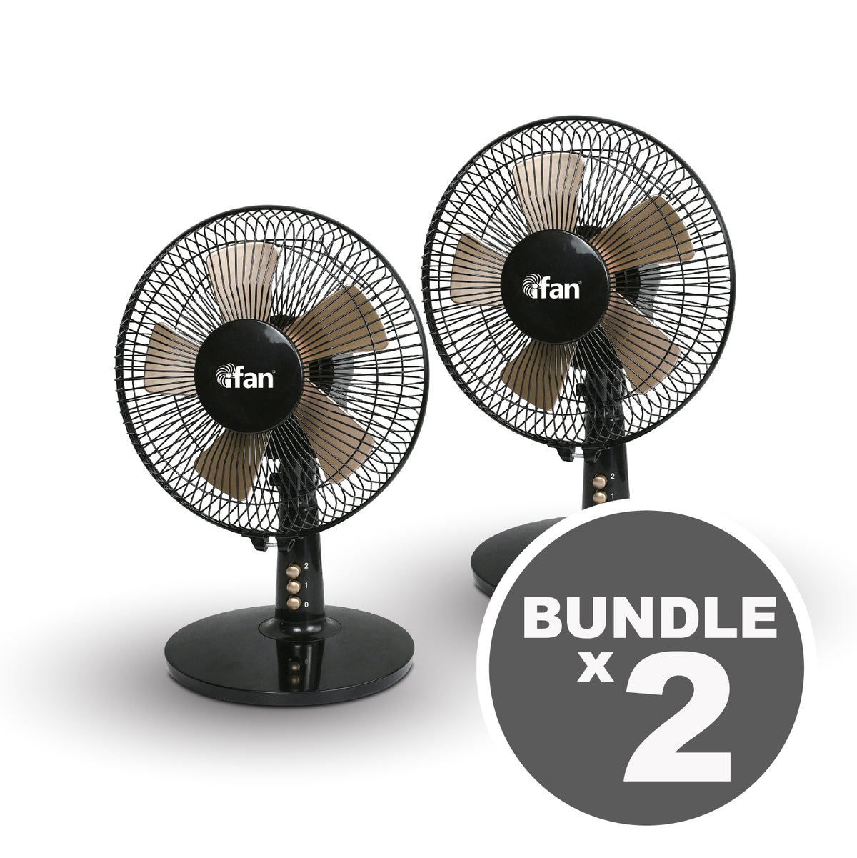 [EXCLUSIVE BUNDLE] iFan Table fan, Desk fan, 9 inch with Air Circulator (IF404x2)