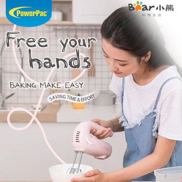 Bear Hand Mixer With 5 Speeds & Eject Function (DDQ-A01G1) - PowerPacSG