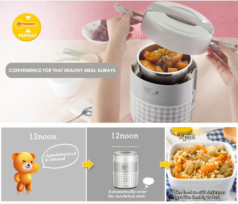 Bear Digital Lunch box 4-in-1 Heating 2.0L Electric Multi Pot (DFH-A20D1) - PowerPacSG